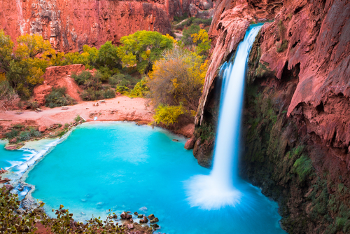 Picture shows Cataract Canyon, Havasupai in Arizona