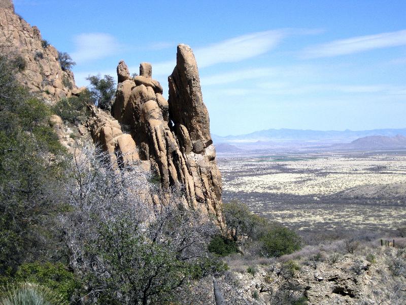 Picture shows Cochises Stronghold in the Dragoon Mountains, southern Arizona. Cochise was able to hide out in these mountains until 1872 to avoid capture.