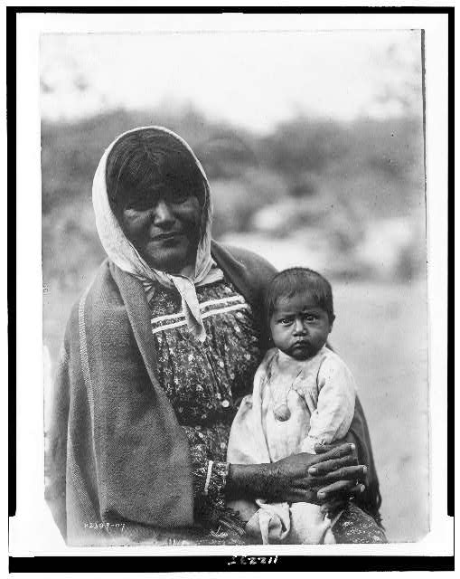 Picture of Paiute (Chemehuevi) woman and child, ca. 1907