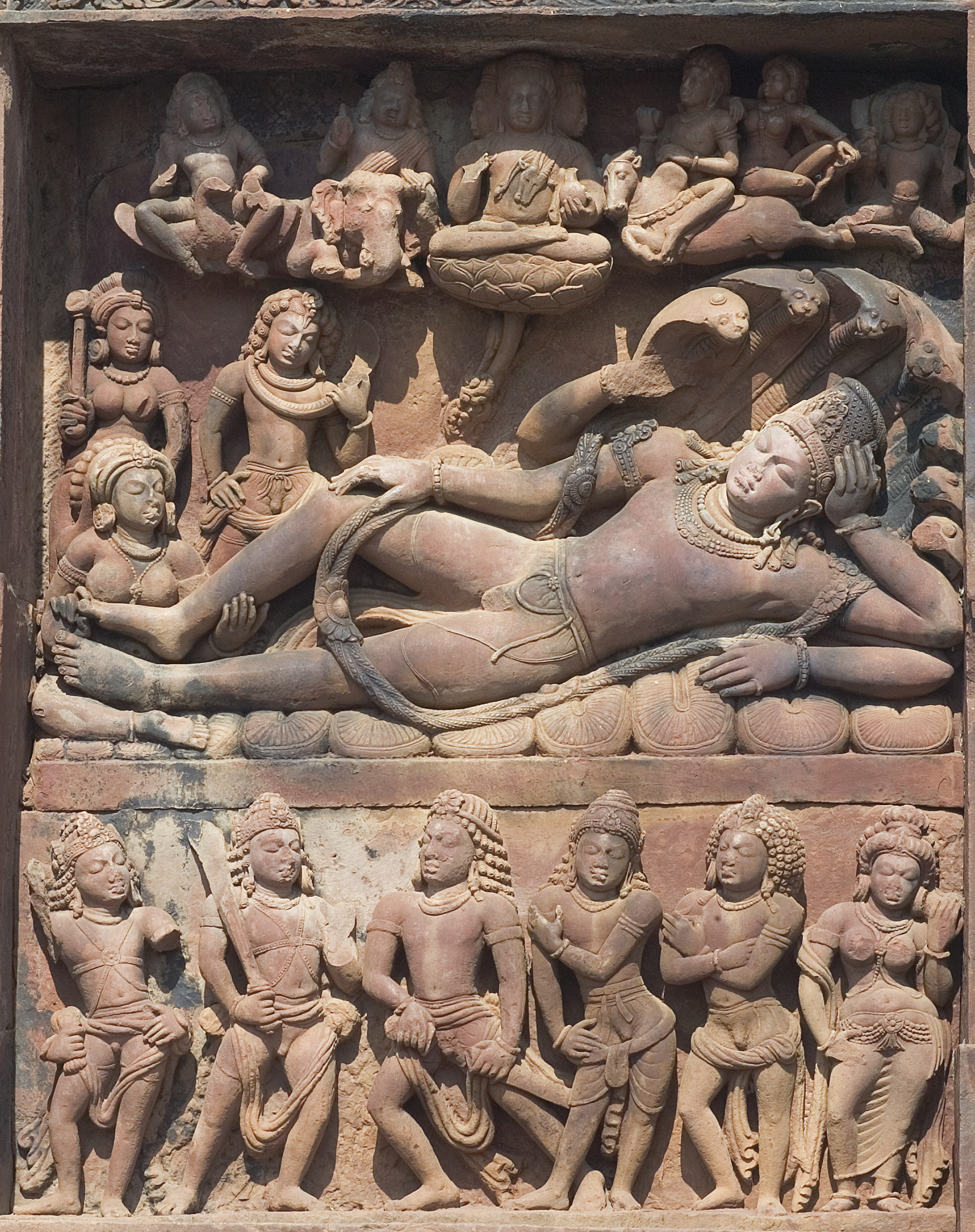 Vishnu asleep on the serpent Ananta